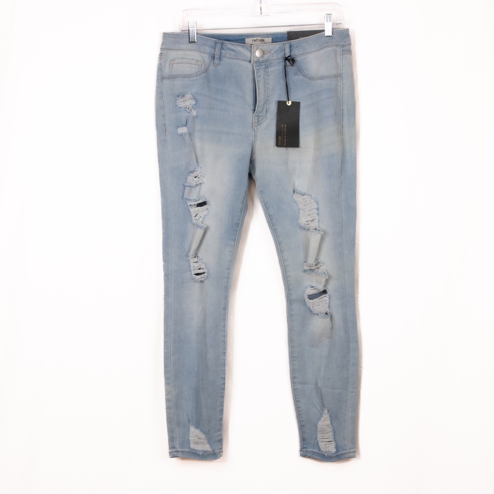 Refuge Skintight Legging Size 12 Distressed Skinny Jeans, New w/ Tags